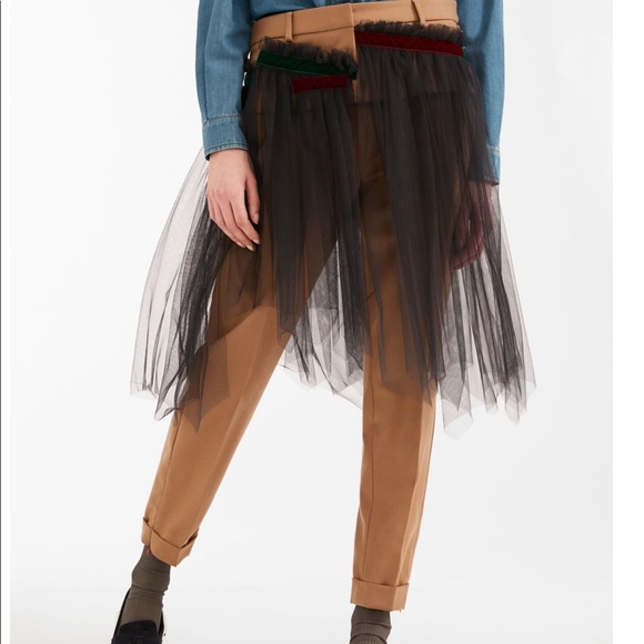 Max Mara Weekend Wool Flannel Trousers and Tulle - Picture 1 of 6